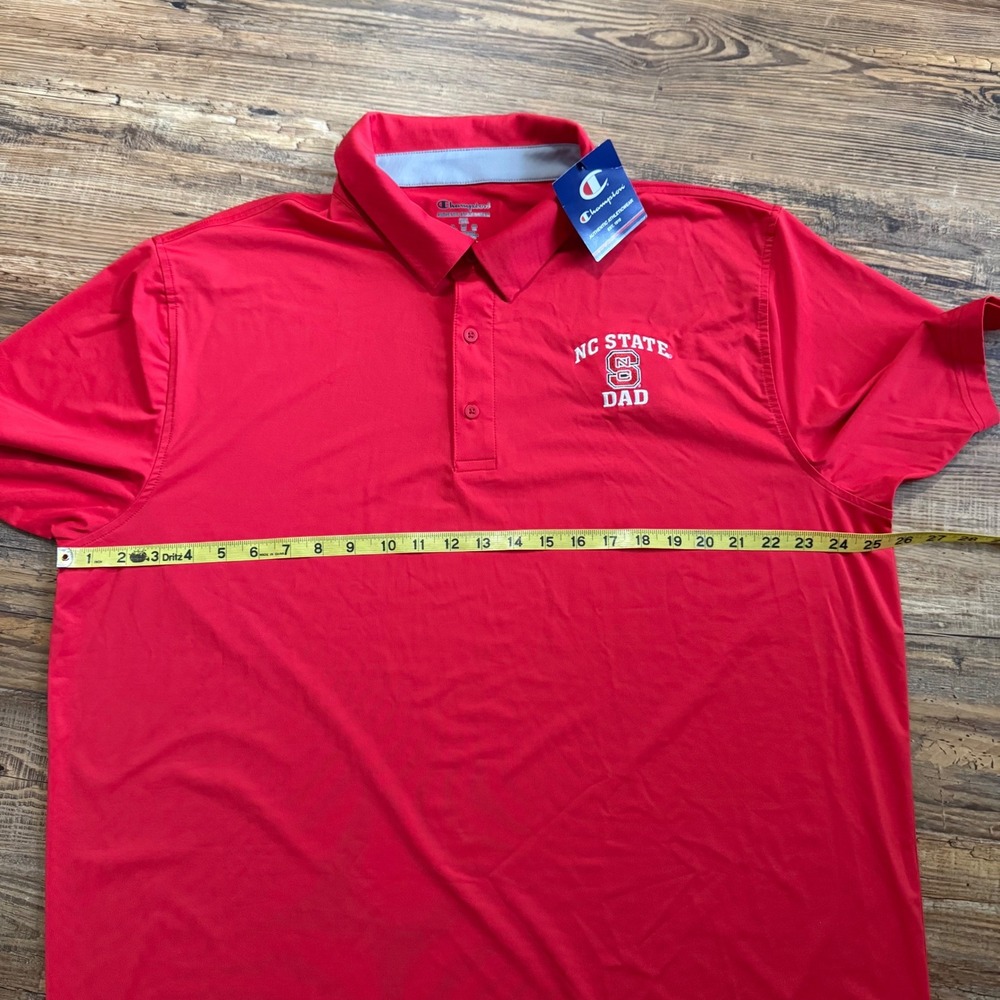 NWT Adidas Champion NC State Dad Polo Mens 2XL Red Wolfpack NCAA College Golf - Picture 6 of 16